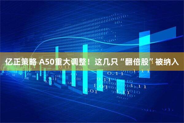 亿正策略 A50重大调整！这几只“翻倍股”被纳入